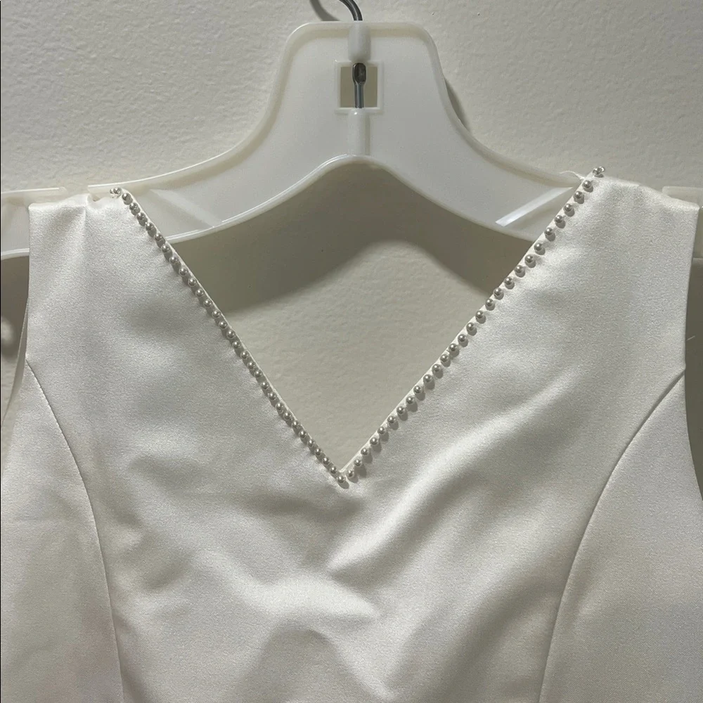 Flower Girl Dress| First Communion | Pearled Satin Dressl NWT - 7 - Picture 4 of 9